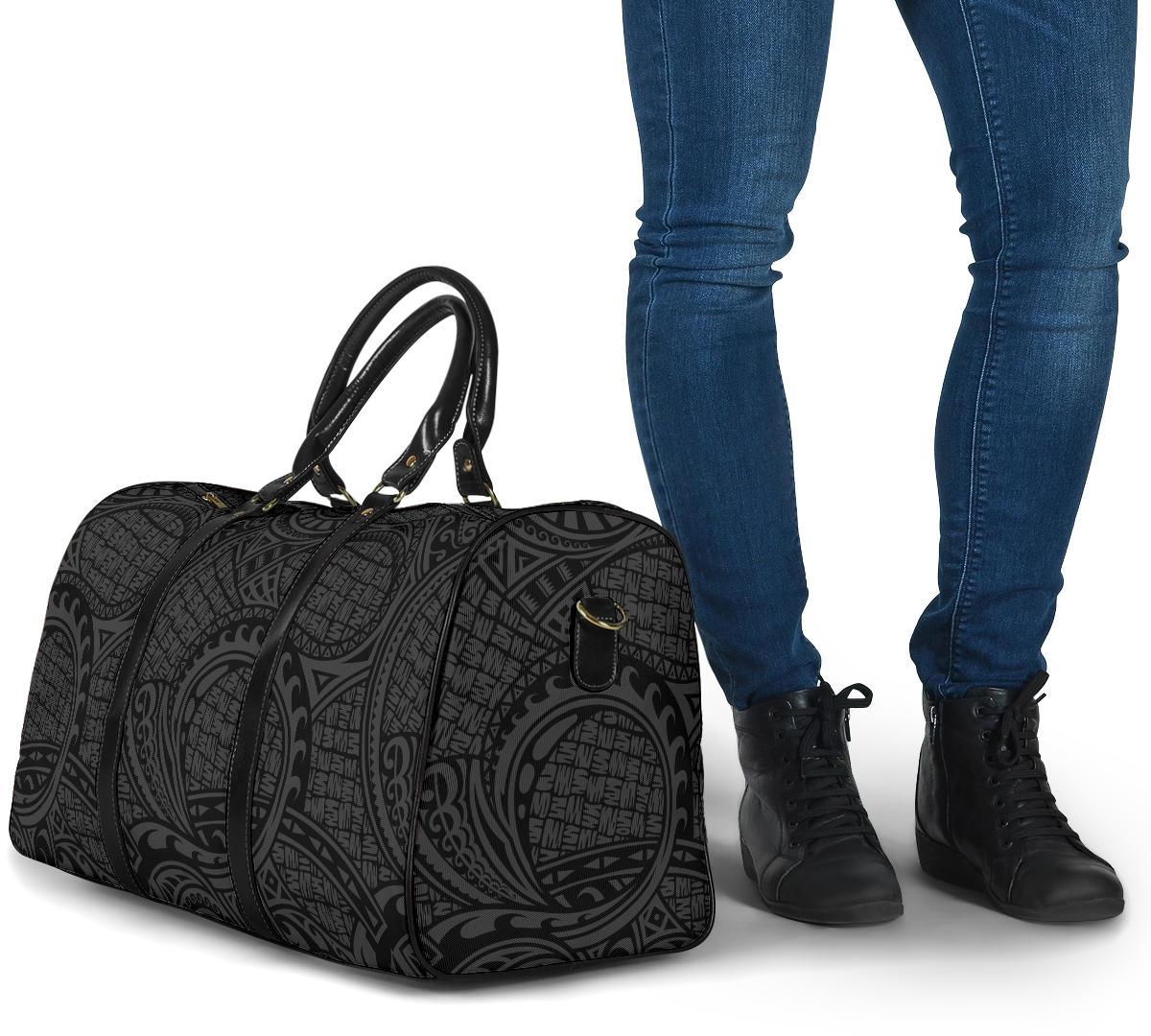Polynesian Maori Lauhala Gray Hawaii Travel Bag - Polynesian Pride