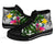 Papua New Guinea High Top Shoes White - Turtle Plumeria Banana Leaf - Polynesian Pride