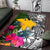 Papua New Guinea Area Rug White - Turtle Plumeria Banana Leaf White - Polynesian Pride