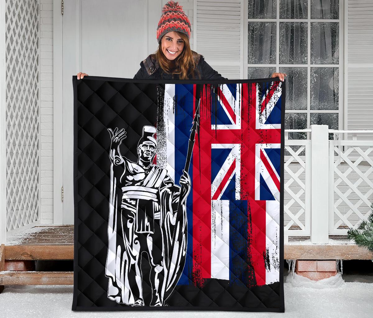 Hawaii King Flag Premium Quilt - Polynesian Pride