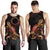 Cook Islands Men Tank Top - Turtle With Blooming Hibiscus Gold - Polynesian Pride