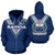 Samoa Polynesian All Over Zip up Hoodie Unisex White - Polynesian Pride
