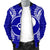 Yap Polynesian Men's Bomber Jacket Map Blue - Polynesian Pride