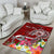 Samoa Custom Personalised Area Rug - Turtle Plumeria (Red) - Polynesian Pride