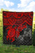 Tonga Polynesian Premium Quilts - Tonga Coat Of Arms & Red Turtle Hibiscus - Polynesian Pride