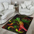 Palau Polynesian Area Rugs - Turtle With Blooming Hibiscus Reggae - Polynesian Pride