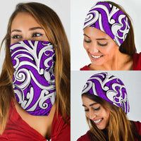 New Zealand Maori Tribal Ornament Bandana - Purple - Polynesian Pride