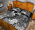 Tonga Quilt Bed Set - Humpback Whale with Tropical Flowers (White) - Polynesian Pride