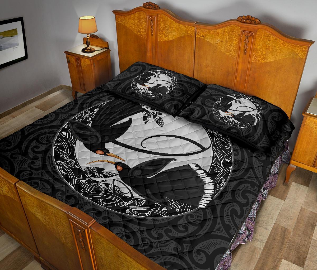 New Zealand Huia Bird, Maori Quilt Bed Set - Polynesian Pride
