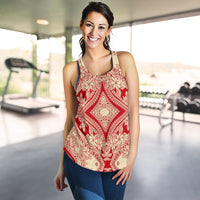 Polynesian Women's Racerback Tank Red And Yellow - Polynesian Pride