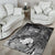 Fiji Custom Personalised Area Rug - Humpback Whale with Tropical Flowers (White) - Polynesian Pride