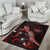 Guam Polynesian Area Rugs - Turtle With Blooming Hibiscus Red - Polynesian Pride