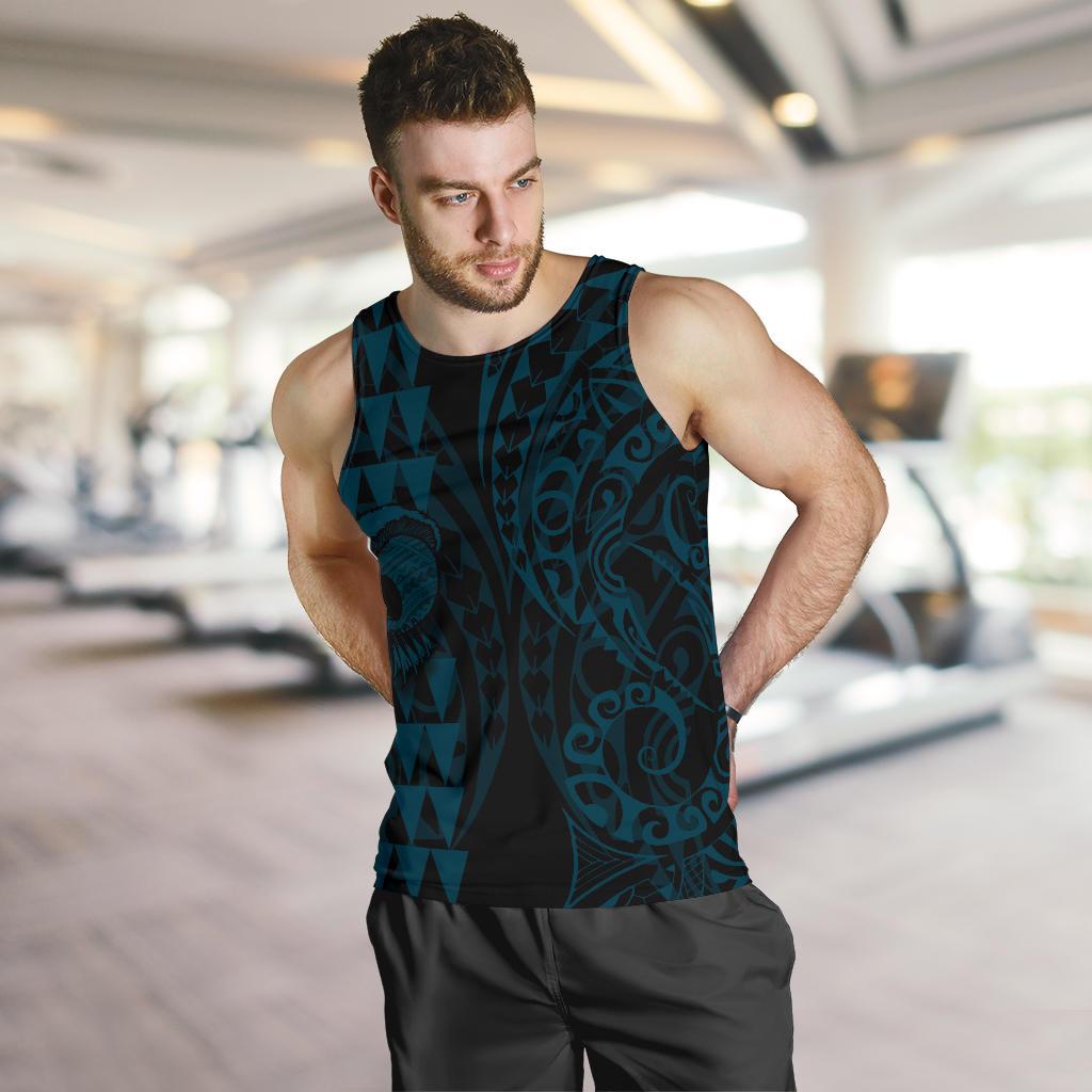 Hawaii Warrior Men's Tank Top Blue - Polynesian Pride