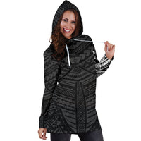 Maori Samoan Tattoo Women's Hoodie Dress White Version - Polynesian Pride