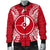 Yap Polynesian Men's Bomber Jacket Map Red White - Polynesian Pride
