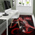 Samoa Polynesian Area Rugs - Turtle With Blooming Hibiscus Red - Polynesian Pride