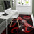 American Samoa Polynesian Area Rugs - Turtle With Blooming Hibiscus Red - Polynesian Pride