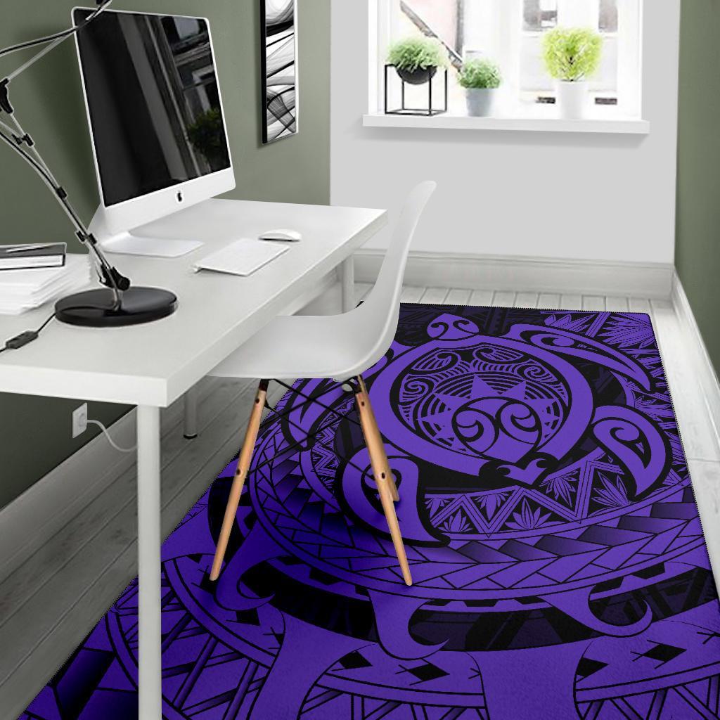 Hawaii Polynesian Turtle Rug - Purple - Polynesian Pride