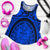 Polynesian Racerback Tanks - Guam Flag, Seal with Maui Moana Tattoo Blue - Polynesian Pride
