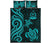 Vanuatu Quilt Bed Set - Turquoise Tentacle Turtle - Polynesian Pride