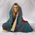 Guam Hooded Blanket - Blue Turtle Tribal - Polynesian Pride