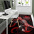 Federated States of Micronesia Polynesian Area Rugs - Turtle With Blooming Hibiscus Red - Polynesian Pride