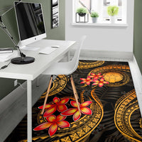 CNMI Polynesian Area Rug - Gold Plumeria - Polynesian Pride