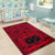 Samoa Area Rug, Samoa Coat Of Arm - Polynesian Tattoo (Red) - Polynesian Pride