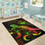Guam Polynesian Area Rugs - Turtle With Blooming Hibiscus Reggae - Polynesian Pride