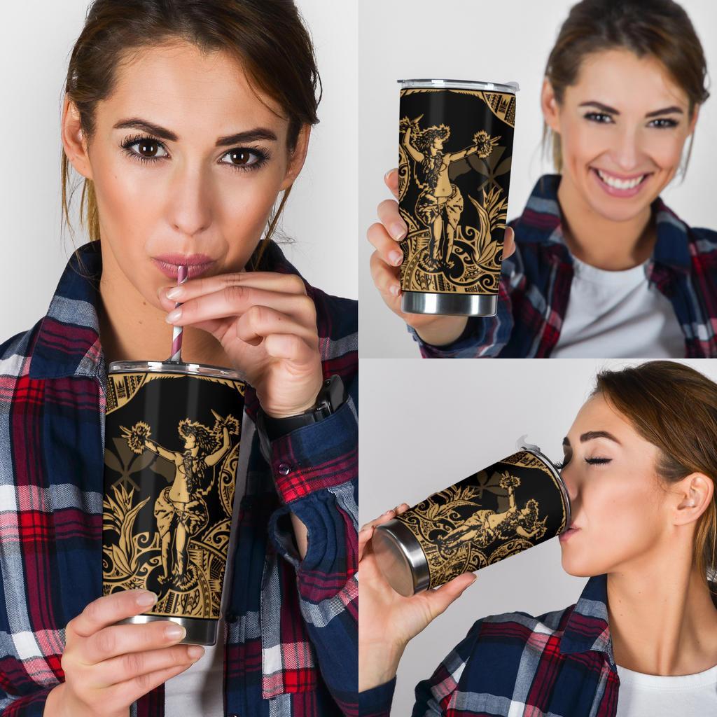 Hawaii Polynesian Tumbler - Hula Girl Gold - Polynesian Pride