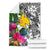 Papua New Guinea Premium Blanket White - Turtle Plumeria Banana Leaf - Polynesian Pride