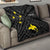 Papua New Guinea Personalised Premium Quilt - Flag With Polynesian Patterns (Black) Black - Polynesian Pride