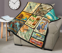 Hawaii Culture Vintage Premium Quilt - Polynesian Pride