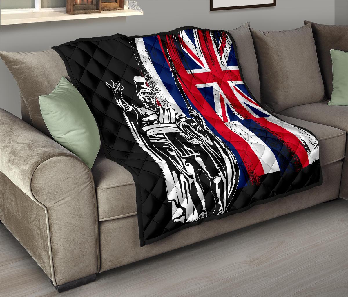 Hawaii King Flag Premium Quilt - Polynesian Pride