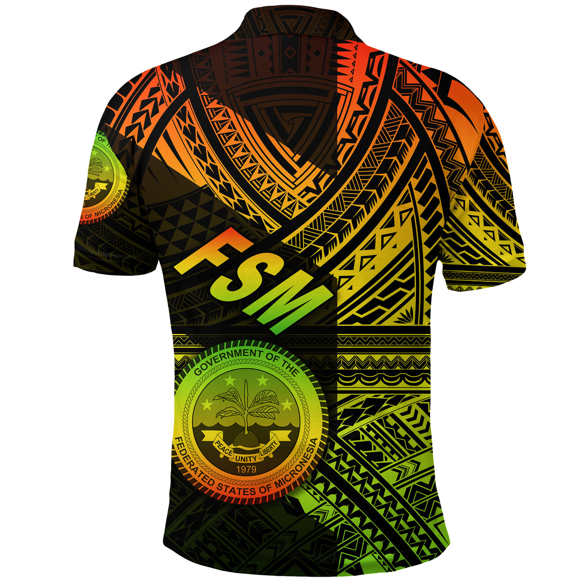 Federated States of Micronesia Polo Shirt FSM Original Style Reggae LT8 - Polynesian Pride