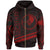 Yap State Zip Hoodie In My Heart Style Red Polynesian Patterns Unisex Black - Polynesian Pride