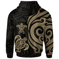 Marshall Islands Hoodie Gold Tentacle Turtle - Polynesian Pride