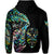 New Zealand Haka Rugby Maori Zip Hoodie Silver Fern Vibes Paua Shell LT8 - Polynesian Pride