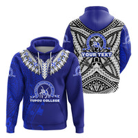 Custom Kolisi Ko Tupou College Tonga Hoodie Polynesian Stylized Unisex Blue - Polynesian Pride