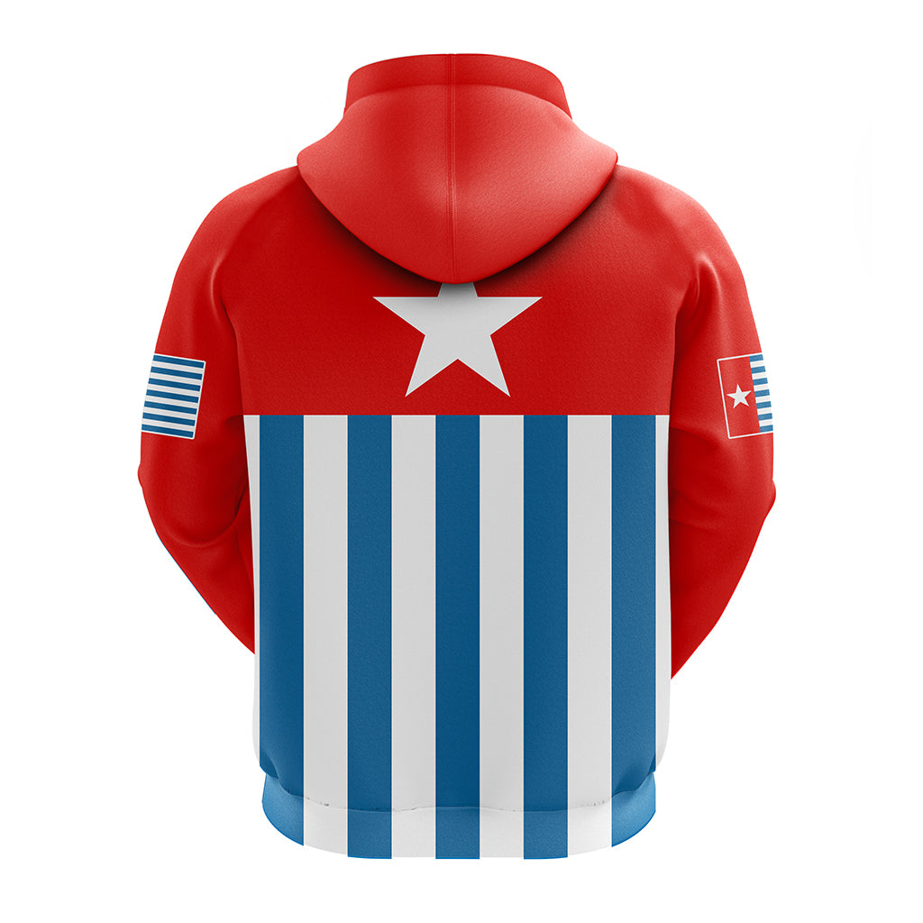 West Papua Zip Hoodie Morning Star Flag LT4 - Polynesian Pride