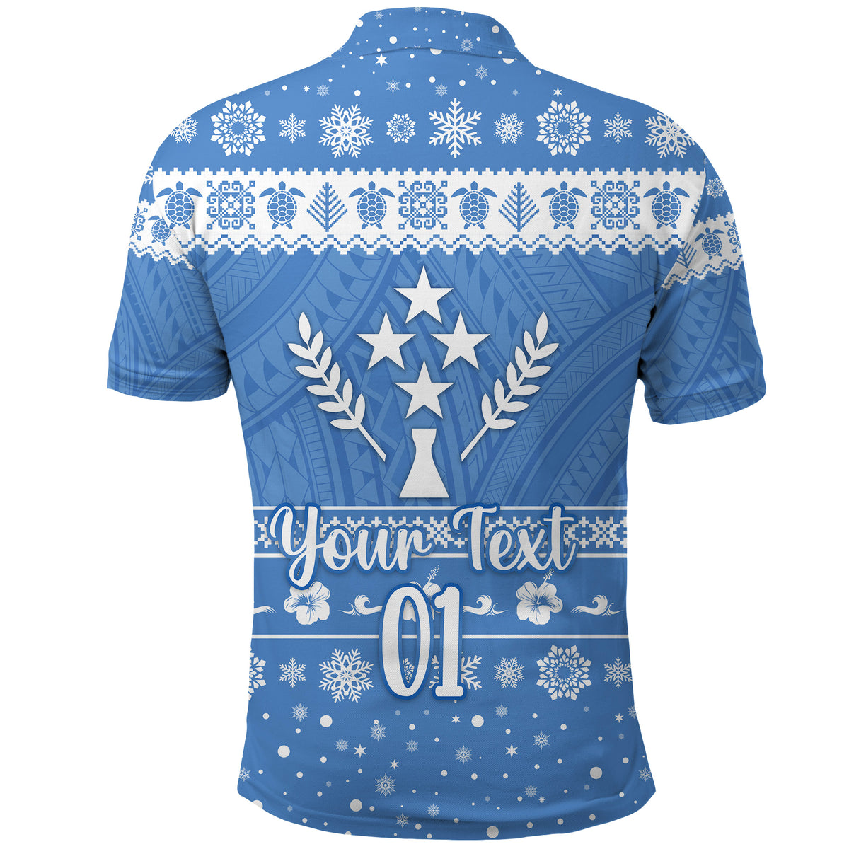 Custom FSM Kosrae Christmas Polo Shirt Simple Style LT8 - Polynesian Pride