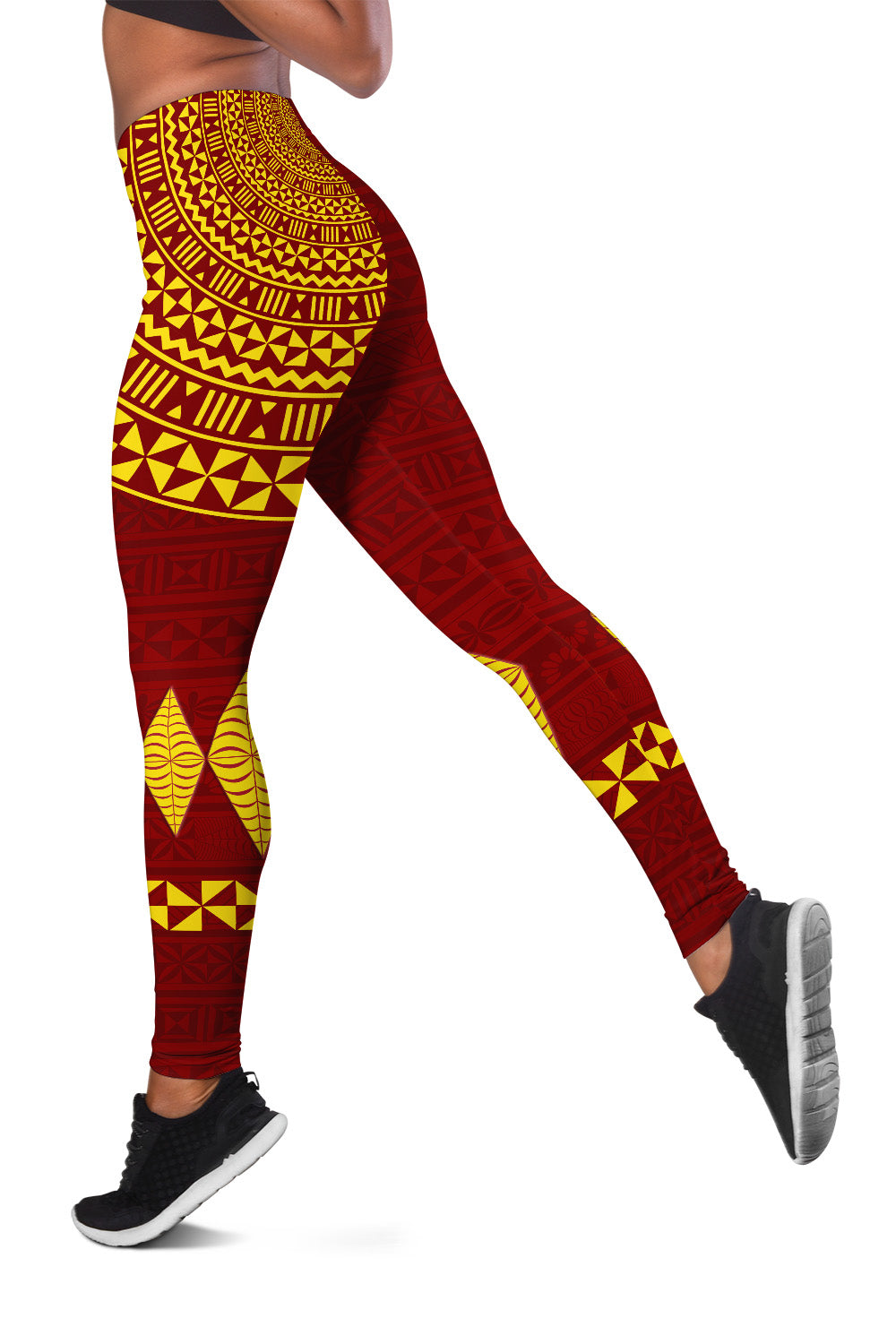 Tonga Vava'u High School Women Leggings Simple Style - Maroon LT8 - Polynesian Pride