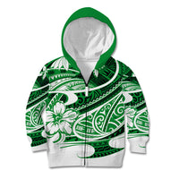 Polynesian Tribal Kid Hoodie Green LT6 - Polynesian Pride