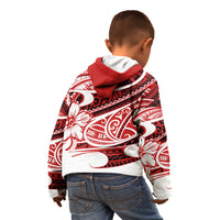 Polynesian Tribal Kid Hoodie Red LT6 - Polynesian Pride