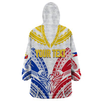 Personalised Philippines Independence Day Wearable Blanket Hoodie Tribal Sun and Stars Ver 02 LT7 - Polynesian Pride
