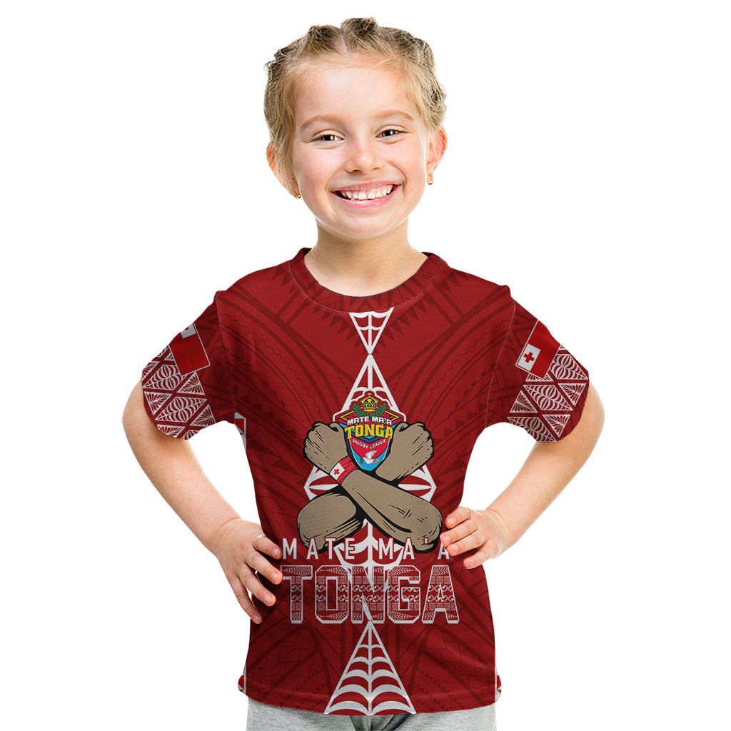 Personalised Tonga Rugby Kid T Shirt Mate Ma'a Tonga Independence Day LT7 - Polynesian Pride