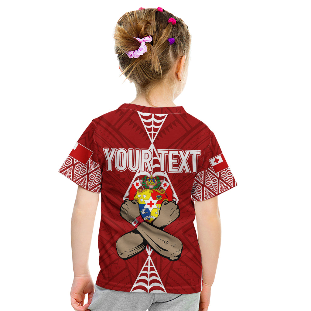 Personalised Tonga Rugby Kid T Shirt Mate Ma'a Tonga Independence Day LT7 - Polynesian Pride