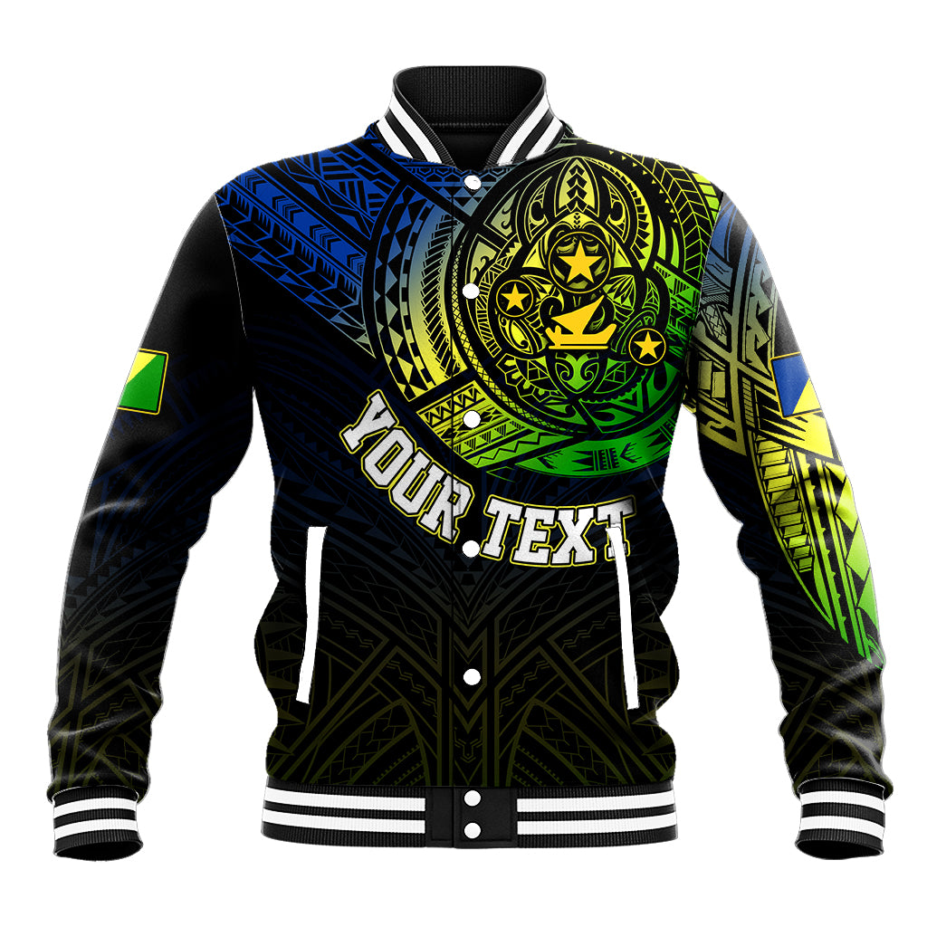 Personalised Vanuatu Baseball Jacket Turtle Chest Tattoo Flag Color - Malampa LT7 Unisex Black - Polynesian Pride