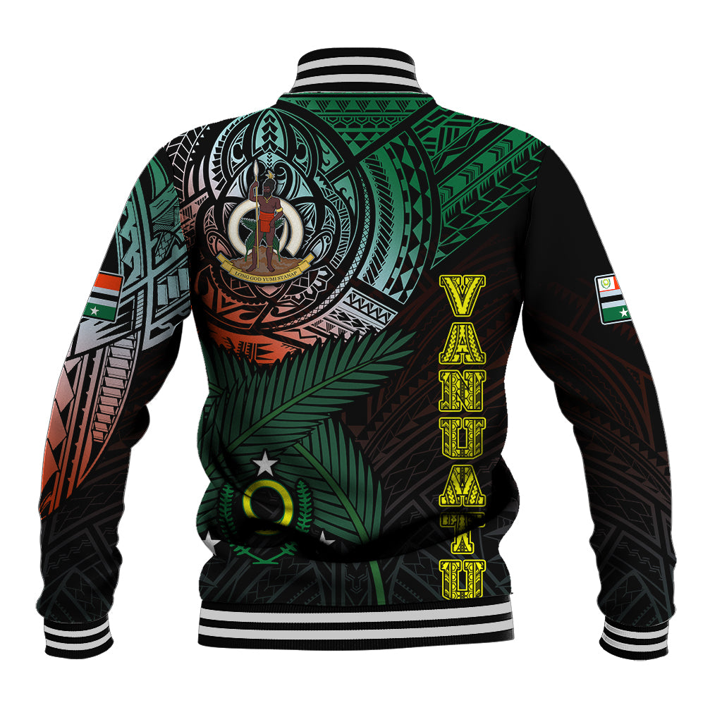 Personalised Vanuatu Baseball Jacket Turtle Chest Tattoo Flag Color - Penama LT7 - Polynesian Pride