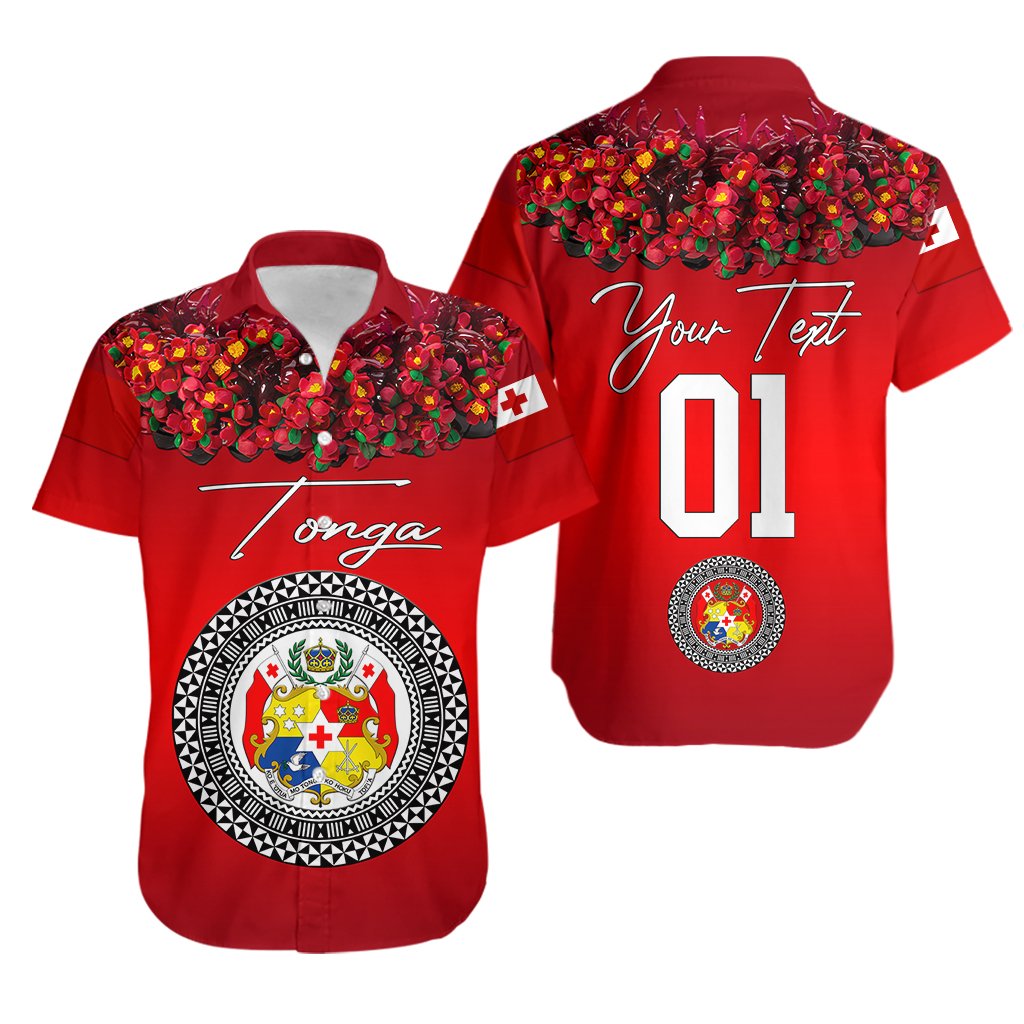 (Custom Personalised) Tonga Emancipation Day Hawaiian Shirt Independence Day - Unique Kahoa Heilala Flower - Red LT8 Red - Polynesian Pride